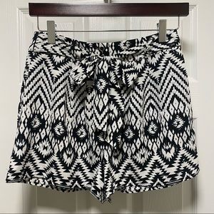 High Waisted Patterned Shorts
